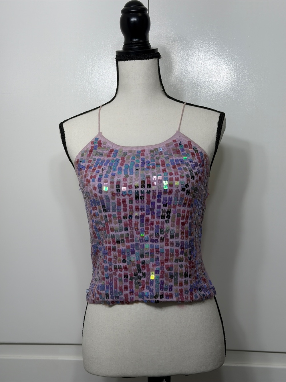 Lilac Sequin Cami Tank Top